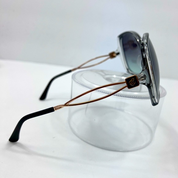 ROCAWEAR BLACK & CLEAR FRAME WITH THE SIDES GOLD SUNGLASSES, 100% UV PROTECTION - Picture 4 of 13